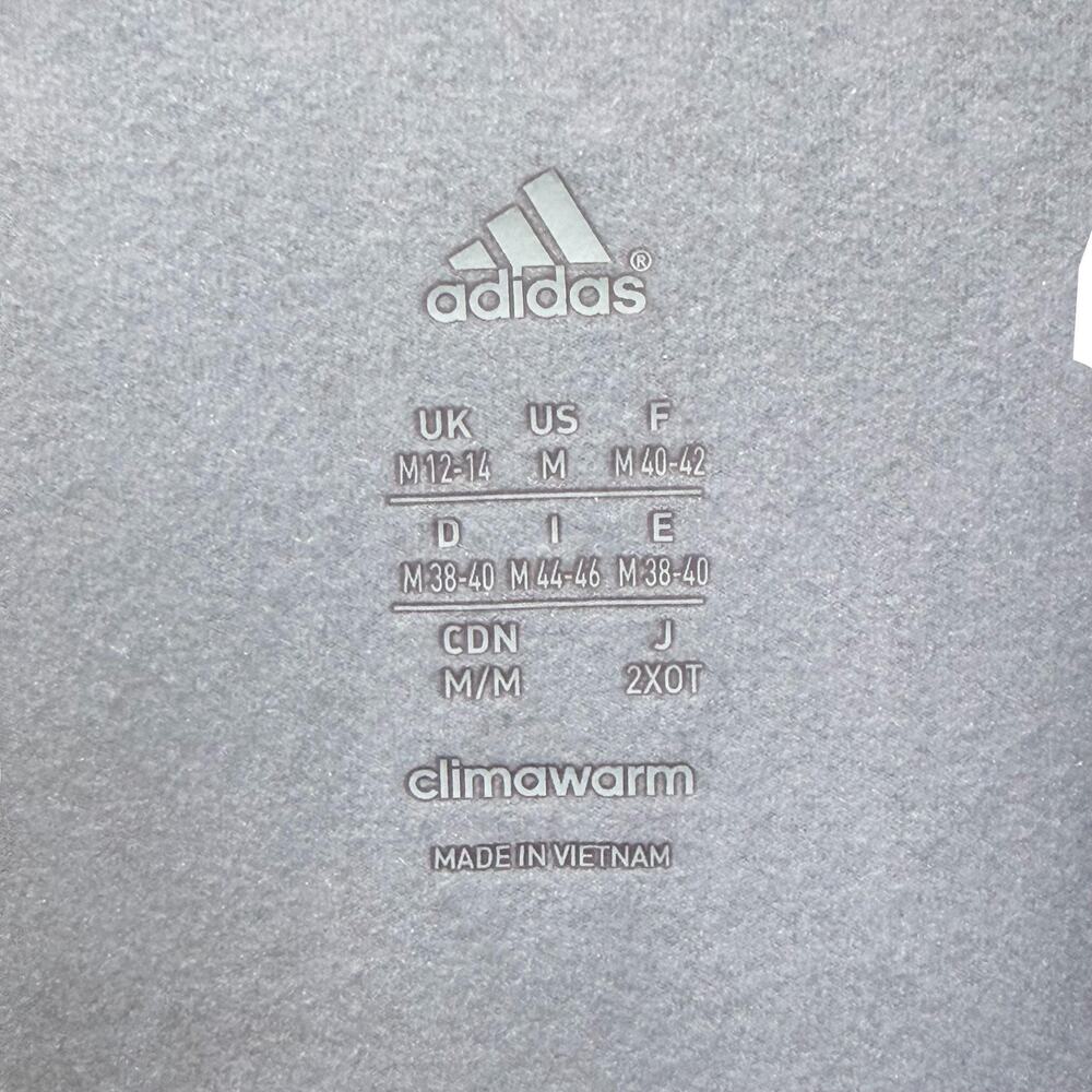 Adidas Pullover Womens Medium Gray Fleece 1/4 Zip Mock Neck Camo Climawarm Top - Picture 10 of 11